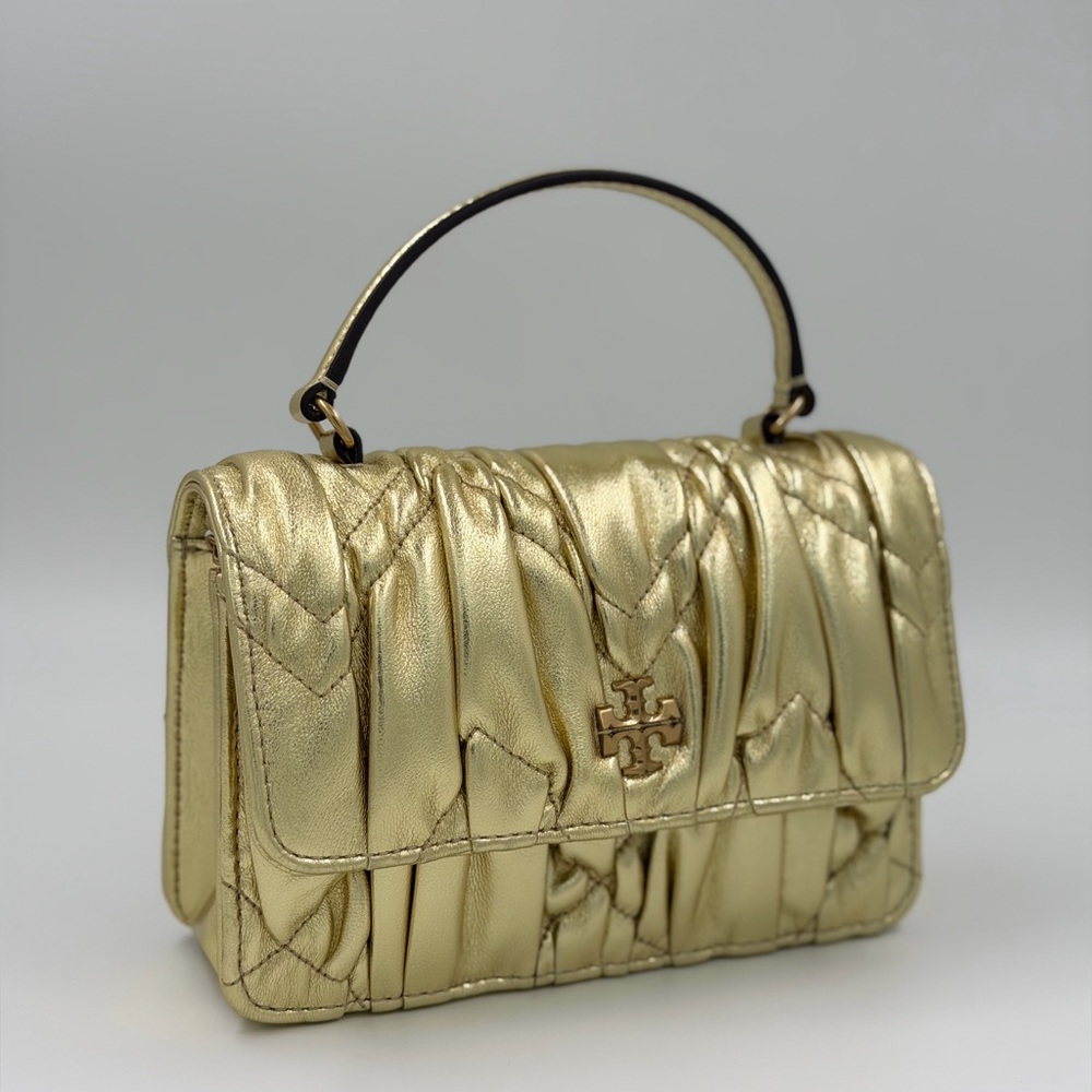 Tory Burch Gold Mini Top-Handle Bag – BNWT + Dustbag